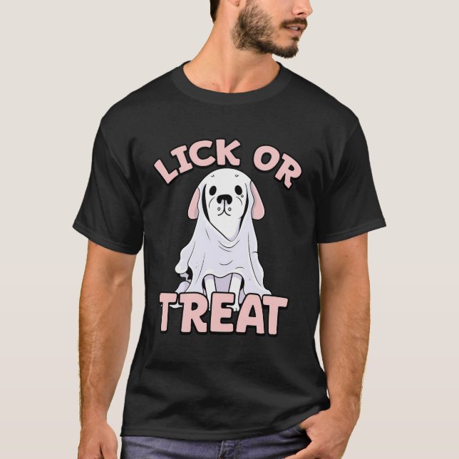 Camiseta Halloween Perro disfraz Perro Perro Trick O Tr Ate (Anverso)