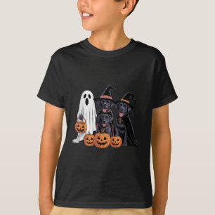Camiseta Halloween Perro Negro Labrador Amantes de las cala