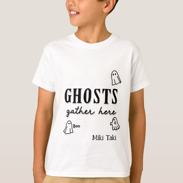 Camiseta Halloween Personalizado Whimsical Funny moderno (Anverso)