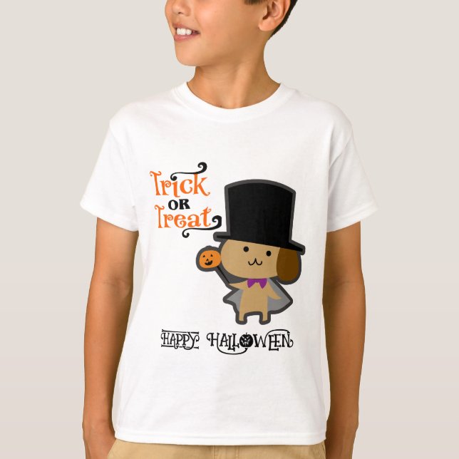 Camiseta Halloween Personalizado Whimsical Gracioso Perro C (Anverso)