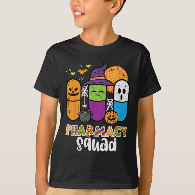 Camiseta Halloween Pharmacy Squad PIlls Farmacéutico (Anverso)