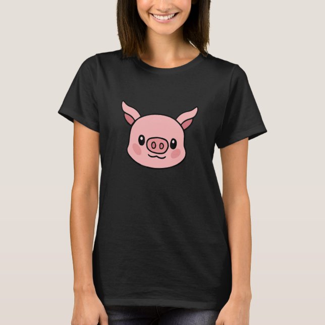 Camiseta Halloween Pig Face u2013 Spooky Season Fanatic Hol (Anverso)