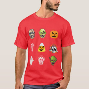 Camiseta Halloween Pirate Skeleton Zombie Mummy graciosa ca