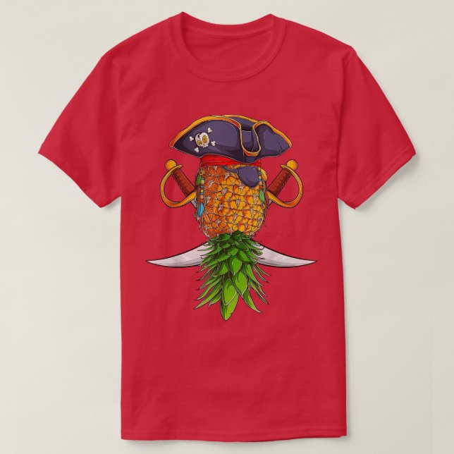 Camiseta Halloween Pirate Upside Down Pineapple Swingers Li (Diseño del anverso)
