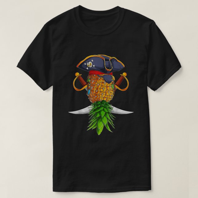 Camiseta Halloween Pirate Upside Down Pineapple Swingers Li (Diseño del anverso)
