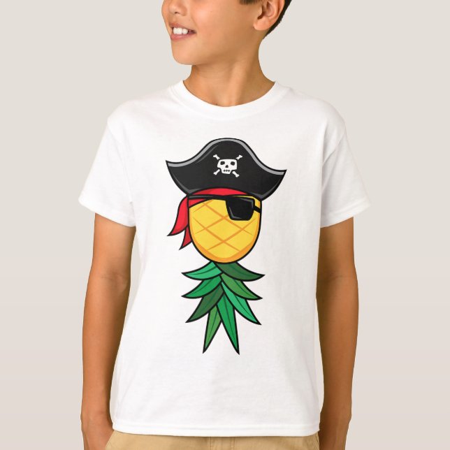 Camiseta Halloween Pirate Upside Down Pineapple Swingers Li (Anverso)