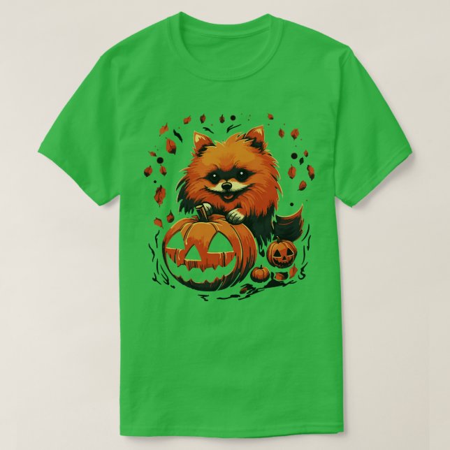 Camiseta Halloween pomeraniano (Diseño del anverso)
