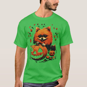 Camiseta Halloween pomeraniano