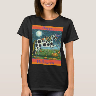 Camiseta HALLOWEEN PONY Y BAT CAT Fantasía Caballo