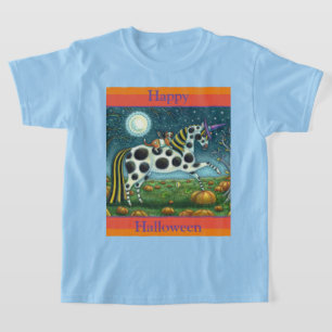 Camiseta HALLOWEEN PONY Y BAT CAT Fantasía Caballo