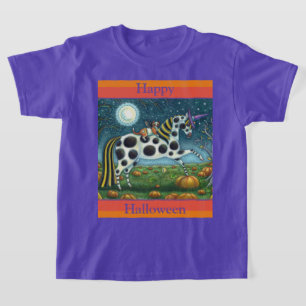 Camiseta HALLOWEEN PONY Y BAT CAT Fantasía Caballo