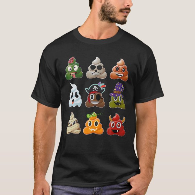 Camiseta Halloween Poop Divertido disfraz de baile de hallo (Anverso)