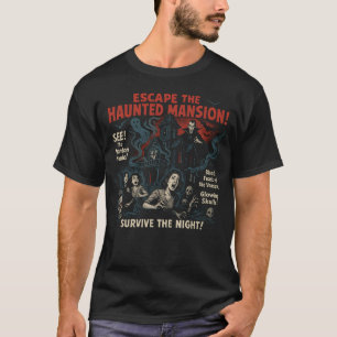 Camiseta Halloween, Poster de cine de Mansion Escape de Hau