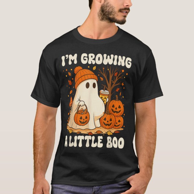 Camiseta Halloween Pregnancy Announcement I'm Growing A Lit (Anverso)