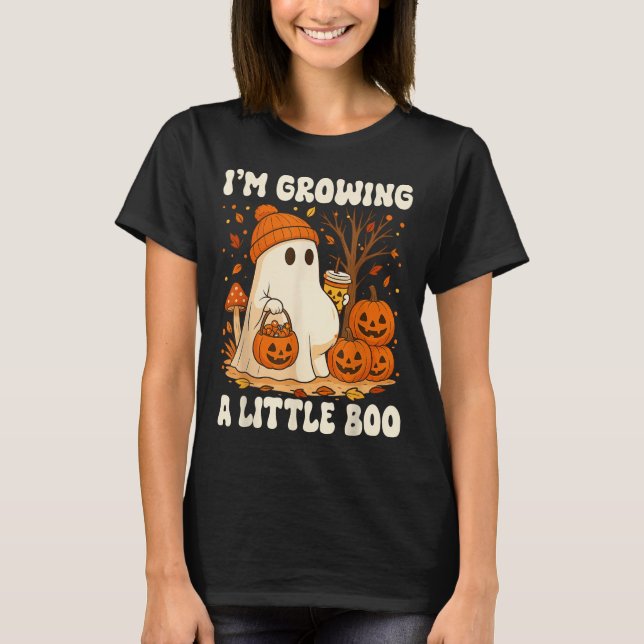 Camiseta Halloween Pregnancy Announcement I'm Growing A Lit (Anverso)