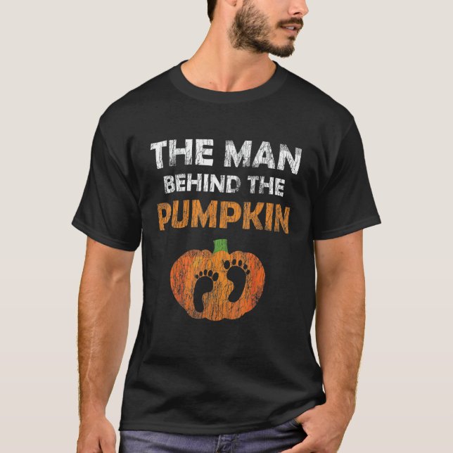Camiseta Halloween Pregnancy  For Men Expecting Pumpkin Cos (Anverso)
