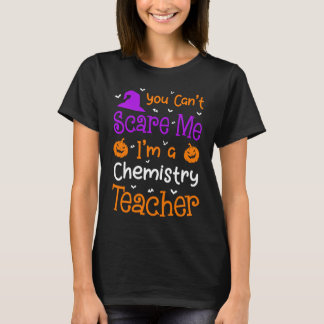 Camiseta Halloween, profesor de química, no me puede asusta