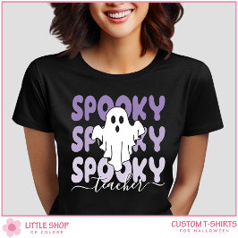 Camiseta Halloween, profesora fantasma de personalizable