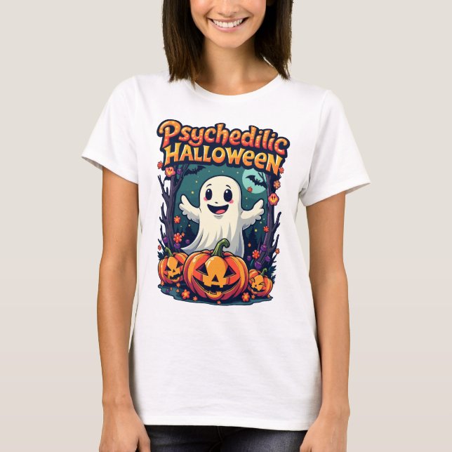 Camiseta Halloween psicodélico (Anverso)
