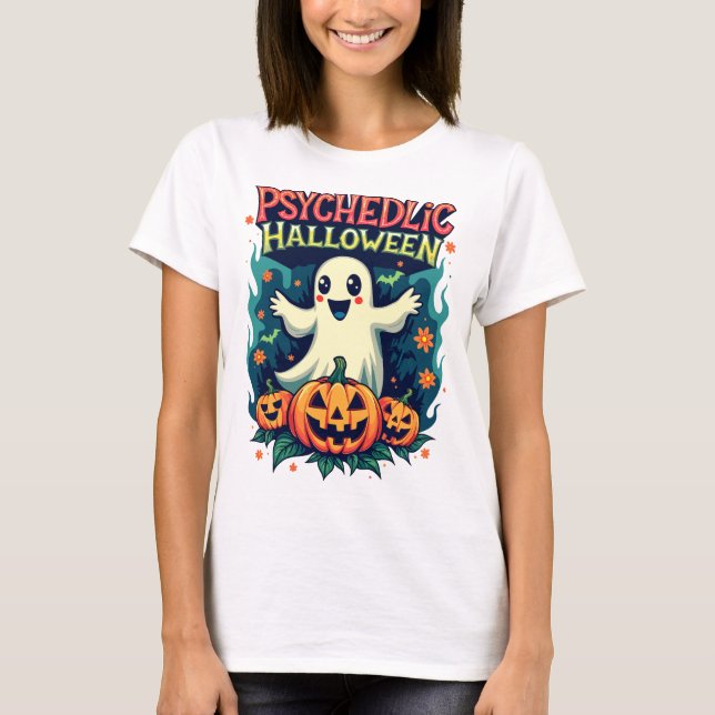 Camiseta Halloween psicodélico (Anverso)