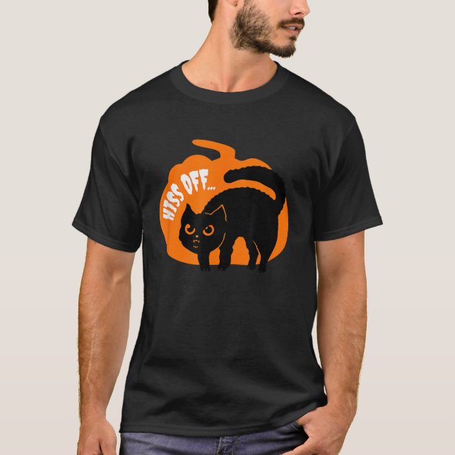 Camiseta Halloween Pu es un divertido animal gato negro ama (Anverso)
