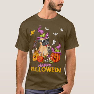 Camiseta Halloween Pug Dog Witch Hat Pumpkin Costumes Thank