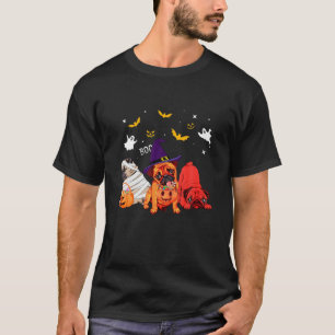 Camiseta Halloween Pug Dogs Amantes Mummy Witch Demon Costu