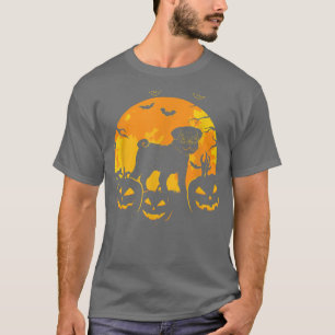 Camiseta Halloween Pug Jack O Lantern Dompkin Funny T-S