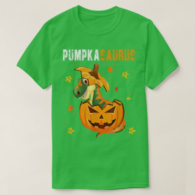 Camiseta Halloween Pumpkasaurus Dinosaur Mixed Pumpkin Funn (Diseño del anverso)