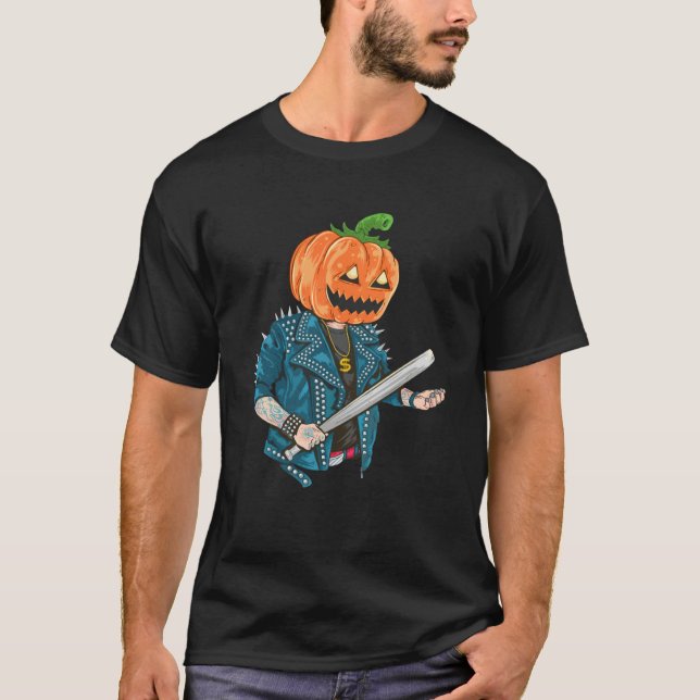 Camiseta Halloween Pumpkin Baseball bat best for celebrants (Anverso)