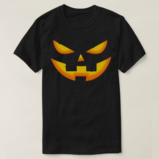Camiseta Halloween Pumpkin Face Design  (Diseño del anverso)