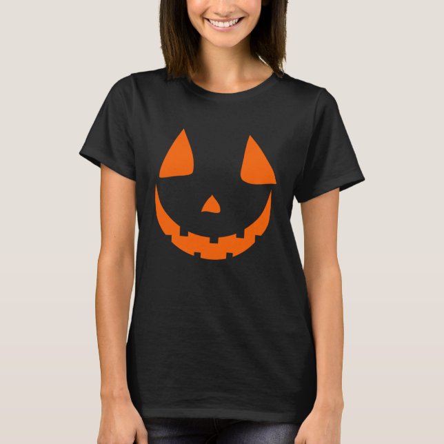 Camiseta Halloween Pumpkin  Happy Face 2021 Women Men Kids (Anverso)