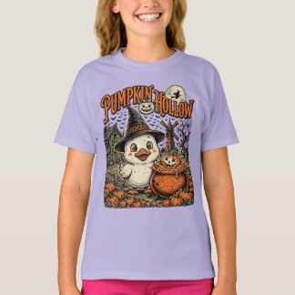 Camiseta HALLOWEEN Pumpkin Hollow Bruja Pato Vintage 🎃 🦆