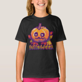 Camiseta Halloween pumpkin pixel art