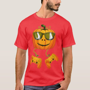 Camiseta Halloween pumpkin video game funny gaming men kid