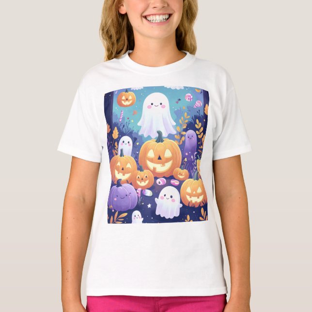 Camiseta Halloween Purple Cute (Anverso)