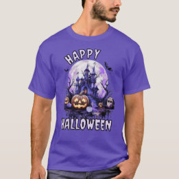 Camiseta Halloween púrpura espumoso