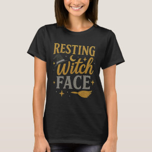 Camiseta Halloween, Purpurina de Witch Face