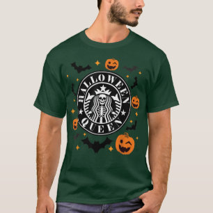Camiseta Halloween Queen Skeleton Creepkin Bat Spooky