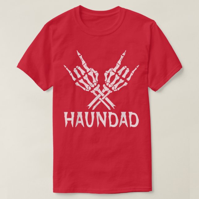Camiseta Halloween Raro Skeleton Funny Heavy Papa Dev (Diseño del anverso)