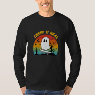 Camiseta Halloween Retro Asusta De Verdad Fantasma Vintage