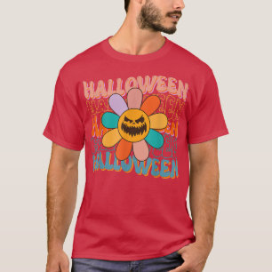 Camiseta Halloween Retro Face Groovy Spooky Ghost