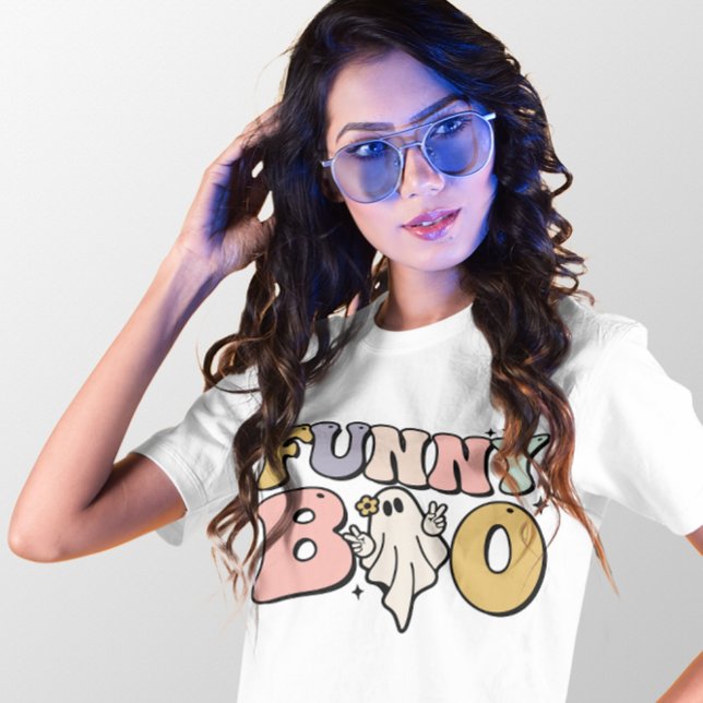 CAMISETA HALLOWEEN RETRO GROOVY FUNNY BOO GHOST (Subido por el creador)