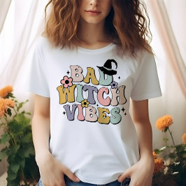 CAMISETA HALLOWEEN RETRO GROOVY MALOS VIBOS DE BALCÓN