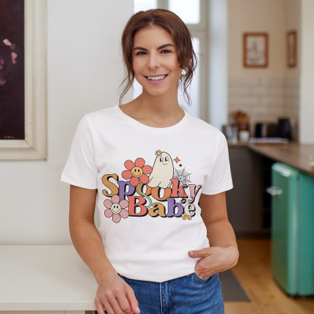 CAMISETA HALLOWEEN RETRO GROOVY SPOOKY BABE GHOST (Subido por el creador)