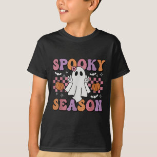 Camiseta Halloween retro Hippie lindo fantasma época de fie