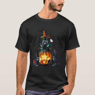 Camiseta Halloween Retro Jack-O-Lantern Gato de calabaza ll