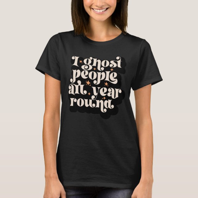 Camiseta Halloween Retro Regalé A La Gente Todo El Año (Anverso)