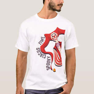 Camiseta Halloween Retro Spooky payaso colorido y gracioso 