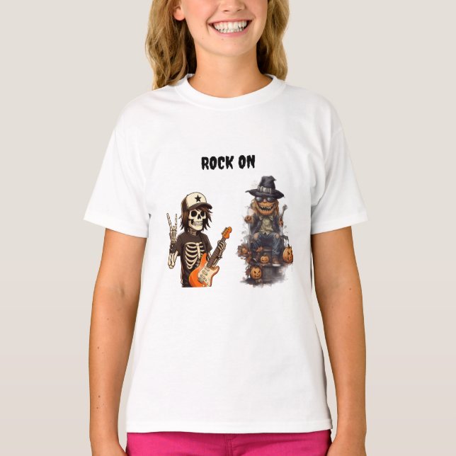 Camiseta Halloween rock on (Anverso)